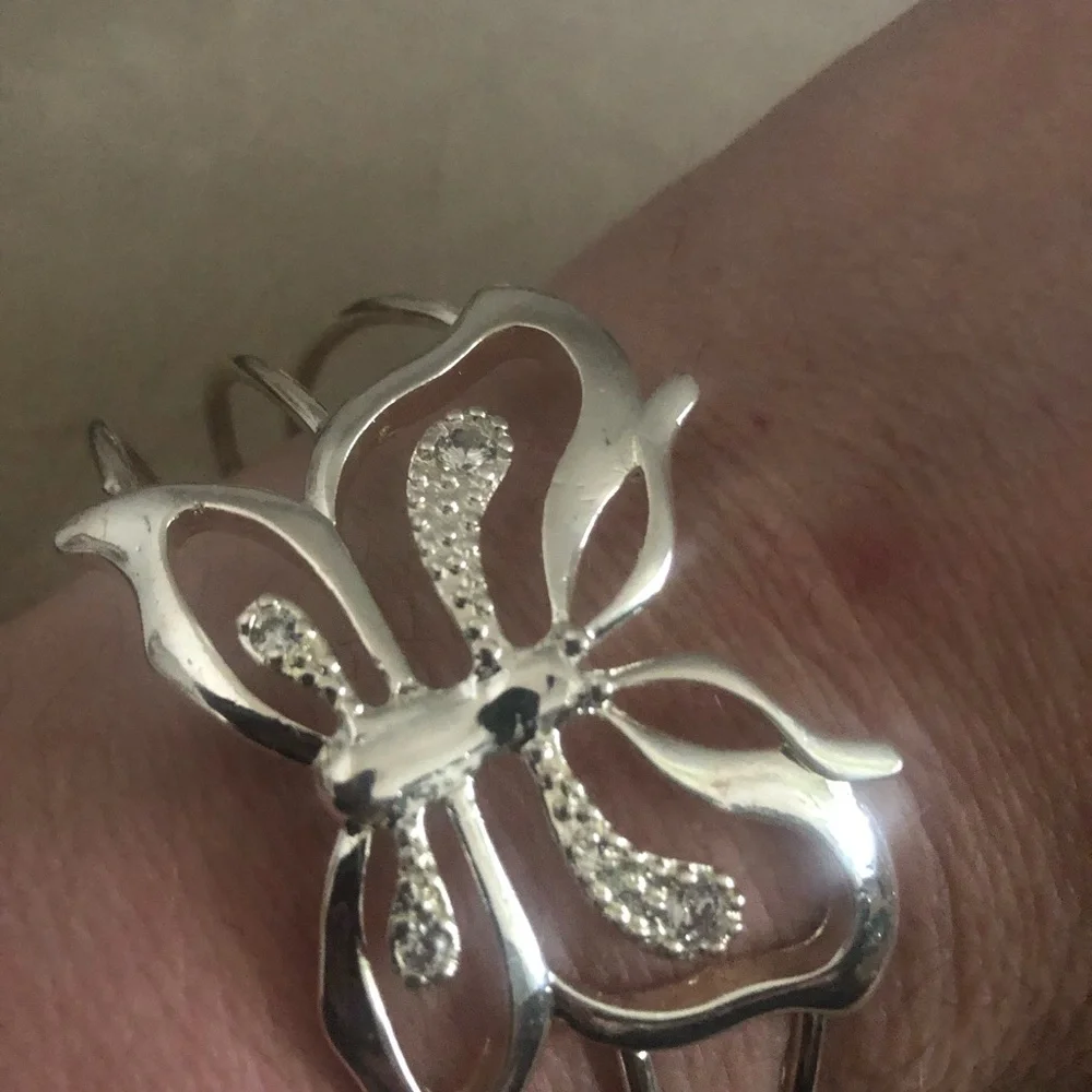 Silver Butterfly Cuff Bracelet -120A $50 or $45 w/offer